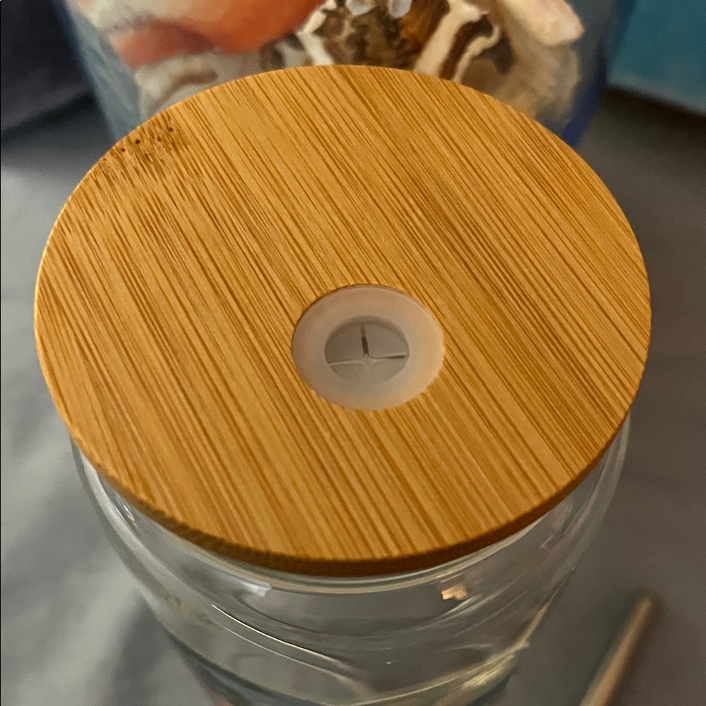 Beach Themed “Better at the Beach” Glass Tumbler w/Bamboo Lid-Metal Straw-Brush - Picture 5 of 5